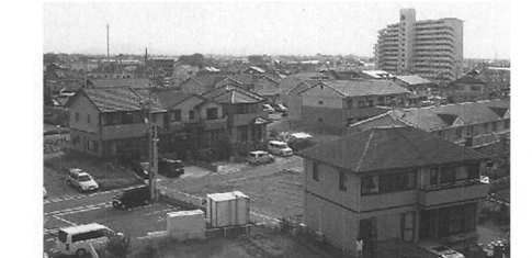 西浜大橋から西浜町方面を望む航空写真