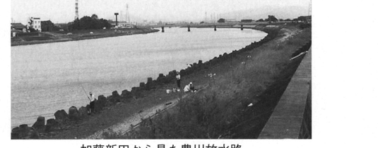 加藤新田から豊川放水路を眺めた写真